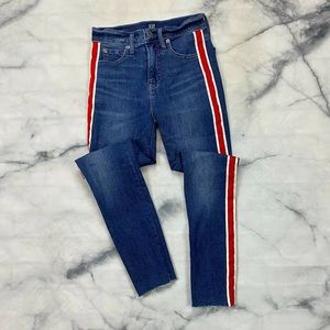 RARE Gap Skinny Jeans Size 18 Ribbon Tuxedo Stripe